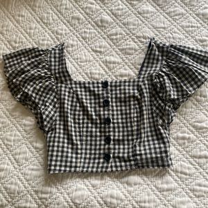 Urban Outfitters plaid crop top